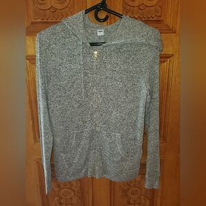 Old Navy light gray zip up with hood. Size xsmall